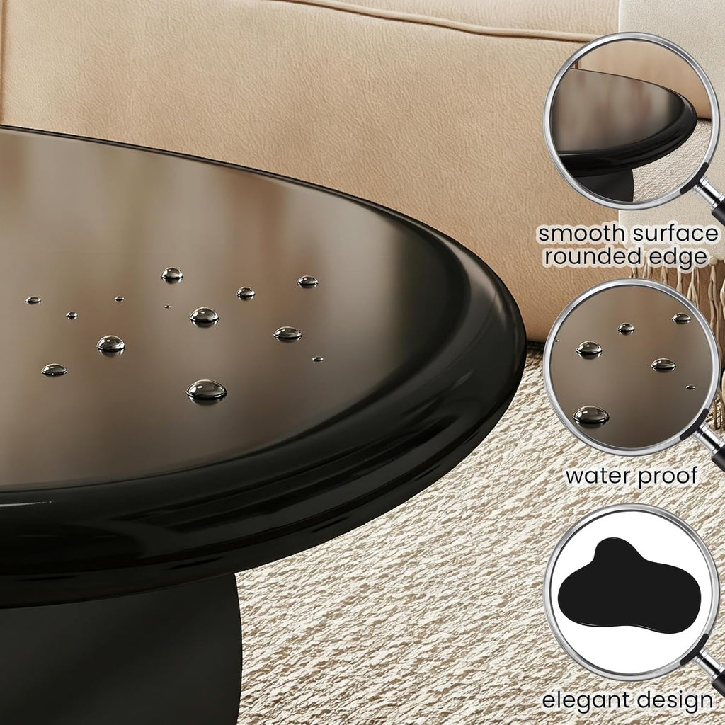 Irregular Cloud Coffee Table with Storage Drawer, Modern Center Tables