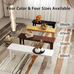 Wilk Wooden Entryway Bench, 39’’ Indoor End of Bed Bench, 100% Solid Oak Wood (Black)