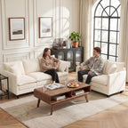 Loveseat Sofa Couch, Small Mini Compact 50" Love Seat 27" Deep Cloud Sofa Seat Washable Chenille Pillow for Apartment Bedroom Dorm Attic Studio Office Living Room Small Space 50-Beige