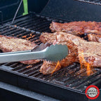 Grill Tongs 20-Inch Very Long Extra Heavy Duty for Grilling and Barbecue Heat Resistant Hand Grips Stainless Steel for BBQ Outdoor Kitchen and Cooking Hot Grilled Food