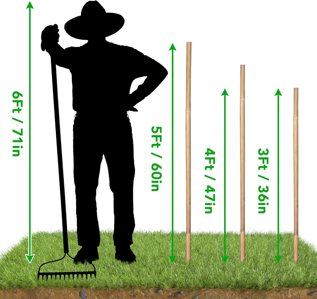 SWANGSA 40 Pack 4 Feet Bamboo Stakes for Plant, Bamboo Sticks Plant Support Garden Stakes Poles with 200pcs Twist Ties for Tomatoes, Beans, Flowers, Potted Plants, Indoor and Outdoor Climbing Plants