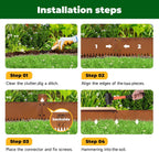 Cor Ten Steel Metal Landscape Edging 40 inch with Top Bending Protection Pre-Rusted Cor Ten Steel Garden Edging 6 Inch Depth 180 Degree Bend 6 Pack for Lawn Yard (6 inch-180 Degree Bend, Rusted)