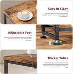 Simple Trending Side Table, End Table with 3 Tiers Open Shelves, Bedside Table for Sofa Couch, Nightstand, Living Room, Bedroom, Rustic Brown