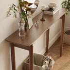 AQIMUELE Wood Console Table Walnut Entryway Table, Thin Console Table, Sofa Tables for Living Room (47.2'')