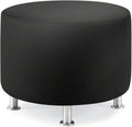 Steelcase Turnstone Alight Lounge Round Ottoman: Brushed Aluminum Legs