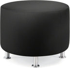 Steelcase Turnstone Alight Lounge Round Ottoman: Brushed Aluminum Legs