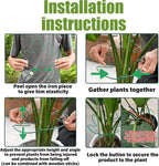 5PCS Green Monstera Plant Stem Support - 11x9.4 Adjustable Fishbone Cactus Stake Holder, Durable, Sturdy Design, Easy Installation, Gentle Grip for Indoor Plants