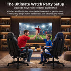 DL-win Gaming Chairs for Adults, Computer Chair with Footrest and High Back, Big and Tall Gamer Chair's with Massage Lumbar Support, 360° Swivel Height Adjustable Gaming Chair, Grey
