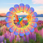 Hummingbird Wind Spinner-3D Metal Hanging Wind Spinners, Perfect Ornament Gifts for Women/Men, 12 Inch Spinfinity Wind Spinner for Outdoor & Indoor Decorations, Yard Art, Garden Decoration