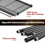 REIBII 5-Shelf Wire Shelving,Storage Shelves Metal Shelves for Storage,72’’H Adjustable Garage Shelving Heavy Duty Storage Rack Pantry Shelf Kitchen Shelving,72’’H X36’’W X14’’D