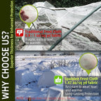 Plant Covers Freeze Protection, 10ft X 50ft Floating Row Cover 1.47 oz/yd² Fabric, Garden Frost Cloth Frost Blanket Plant Frost Covers for Outdoor Winter Frost/Sun Pest Protection - White