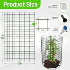 8 Pack Plant Protectors from Animals, 20"x 12" Wire Plant Protector, Wire Cages for Plants with Stakes and Cable Ties, Metal Plant Cages for Plants, Vegetables, Flowers