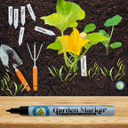 6 Pack Garden Marker Pen Permanent Markers Black (UV Fade Resistant Marker Pens for Plant Markers Garden Markers Waterproof Pen Black Markers Outdoor Marker for Garden Plant Label 0.8mm)