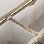 SAFAVIEH Furniture - Caius Rattan Trunk - Grey - Rattan - Coastal Woven Design - Ideal for Living Room, Entryway, Bedroom, 63" W x 18.1" D x 18.7" H - Fully Assembled (SEA7017A)