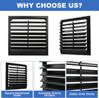 18 Inch Automatic Gravity Shutter Louver Vent, Aluminum Exhaust Shutters Louver for Windows Outside, Home Attics, Greenhouse Vent
