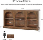 Tribesigns Farmhouse Console Table, 63-Inch Long 3 Tier Entryway Table with Storage, Wooden Rectangular Sofa Table Behind The Couch for Entrance, Hallway, Living Room, Dark Brown