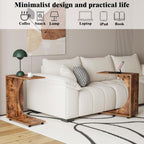 C Table end Table,Rolling Side Table with Wheels,Couch Tables That Slide Under，C Shaped Sofa Tray for Living Room, Bedroom,Chair, 2 PCS