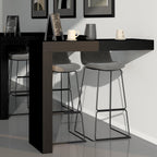 Mobili Fiver Evolution Tall Kitchen Bar Table Made in Italy | Space Saving, Wall-Mounted Counter Height Table for 2 | Breakfast Bar Table Top w/Cable Holder | Rustic Oak | 47,2 in x 15,7" in