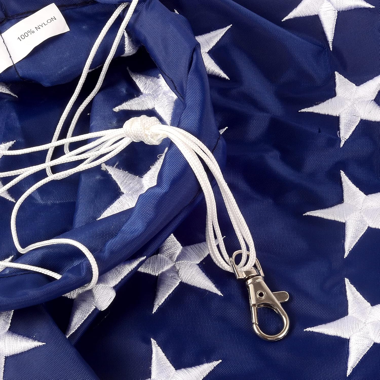 2 Pack American Flag Windsock, 4th of July Patriotic Decorations, Embroidered Stars - Fade Resistant Patriotic Wind Socks 40 Inch