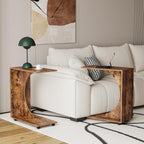 C Table end Table,Rolling Side Table with Wheels,Couch Tables That Slide Under，C Shaped Sofa Tray for Living Room, Bedroom,Chair, 2 PCS