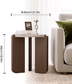 SUNBURY Coffee Table and End Table Sets, Round Marble Modern 3-Piece Living Room Table Set for Office, Living Room, Apartment, Small Space, Easy Assembly Living Room Furniture, Faux Marble