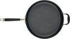 Anolon Advanced Home Hard Anodized Nonstick Sauté Pan with Helper Handle and Lid, 5 Quart - Onyx