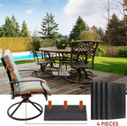 Tondiamo 10 Pcs Patio Chair Spring Plates Black Swivel Rocker Fiberglass Spring Plates Replacement Parts for Universal Outdoor Patio Furniture, 5 x 2. 5 x 0. 25 Inch(Black,4 Pieces)