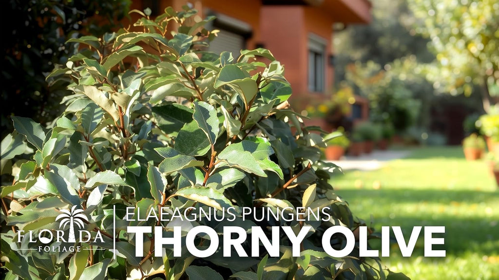 Elaeagnus Pungens I 40 Live Plants I Thorny Olive I Hardy Evergreen Shrub with Fragrant Blooms, Perfect for Hedges, Screening & Ornamental Garden Display
