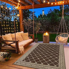 HiiARug Reversible Outdoor Rug 5'x7' Plastic Straw Rugs for Patios RV Camping Mat Reversible Mats Large Floor Mat for RV Outside, Backyard, Deck, Picnic, Beach, Trailer, Camping