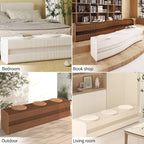 Portable Accordion Folding Hook Made of Cardboard - High-Strength Side Table & Footstool (max. 300kg), Space-Saving Additional seat for Living Room, Office (Write, 98.43 inx15.3inx14.95in)