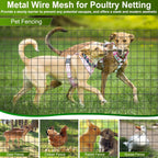 Black Welded Wire Fence 36 Inch x 59 Foot, 2.4" x 2.4" 14GA PVC Coated Wire Fencing for Garden Bed, Vinyl Coated Metal Wire Mesh Roll for Yard Vegetable Plant Protection Chicken Dog Poultry Netting