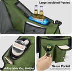 Coldbee Oversized Camping Chairs, Heavy Duty Padded, Thick Headrest, Green