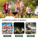 Opliy 2-Pack Portable Camping Table – Ultralight Foldable Car Tray Table with Carry Bag for Camping, Picnic, BBQ, Beach & Outdoor Travel