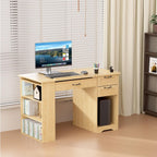 Drafting Table with Storage Cabinet & Drawers, Adjustable Drawing Table with Open Shelves, Craft Art Desk for Artists, Painters, Drawing, Crafting, Reading, Writing, Working