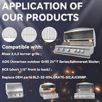 4 Pc 304 Heavy Duty Cast Stainless Steel 5/16" Rod BBQ Cooking Grill Grates Replacement Parts for Blaze Grill 3, 4, 5 Burner Blaze Grill Models, AOG, RCS, Summerset Sizzler, Stainless Steel 18 x 7-3/8