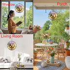 Metal Wind Spinner Outdoor Rooster Decorations Hanging, Festive Gifts for Women Mom Grandma, 25cm/ 9.84in 3D Wind Spinner for Garden Decor for Patio,Yard,Outdoor