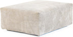 JACH 39.37" Oversized Ottoman Seater for Living Room, Deep Seat Extra Sofa Seater, Minimalist Chaise Ottoman, Modern Corduroy Ottomans for Living Room, Apartment, Beige ﻿