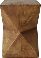 Geometric Side Table: Abstract Hourglass Design Lightweight Concrete Structure - Modern Accent Table for Art Collectors Display Spaces & Gallery Settings