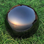 Lulu Decor, Size 14 Titanium Stainless Steel Gazing Mirror Ball, Smooth Reflective Shiny Garden Decoration Globe