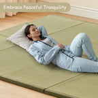 HAGiHARA Japanese Tatami Mat, Folding Rush Grass Floor Mattress | Extra Long Pile Plush Surface Creates a Soft and Cozy Home Space