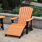 Deluxe Adirondack Footrest - Poly - Lime Green & Black