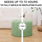 Plush Multi-Functional Ottoman Pouf – Ergonomic Ottoman Foot Rest with Space-Saving Design, Perfect Under Desks, Couches & Sofas (Sage Green)