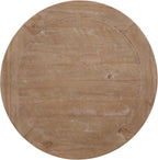 Martin Svensson Home Napa Solid Wood Pedestal End Table, Black and Driftwood