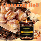 Fall Candle - Cinnamon Roll Candles | Autumn Candle for Home, Cinnamon Scented, 7oz Soy Candles for Home Scented, Fall Gift for Women & Men, Cozy Seasonal Scent for Autumn & Thanksgiving