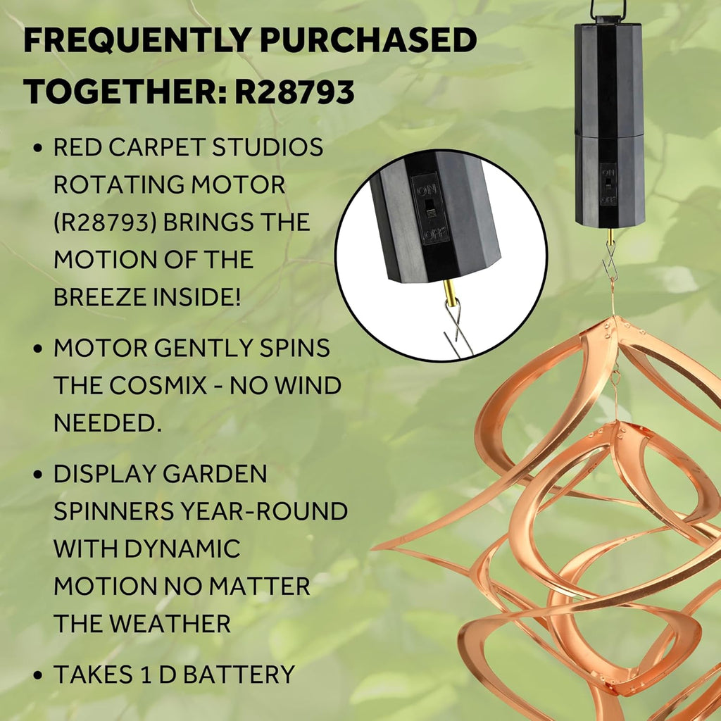 Red Carpet Studios Deluxe Double Helix Cosmix Wind Spinner, 14-Inch, Copper