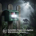 ASPECTEK Ultrasonic Outdoor Animal Pest Repellent, Yard Sentinel RC Pest Repeller Pest Control includes Motion Detector, 4 Key Remote - Rodents, Cats, Rats, Mouse, Mice, Deer, Frequency: 15-18 kHz