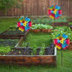 4PCS Wind Spinners for Yard and Garden, Sparkly Lawn Yard Decorations Pinwheels Colorful Whirligigs Windmill for Christmas Outdoor Decor (Sparkly)
