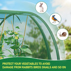 SPECILITE 98x49x49in Garden Plant Netting Mesh Cover for Raised Bed with Roll-up Zipper Door for Vegetables Fruits, Large Tunnel Gardening Net, Green