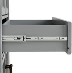 Crosley Furniture Tara Pantry Storage Cabinet with Shelves, Kitchen, Dining, or Laundry Room, Distressed Gray
