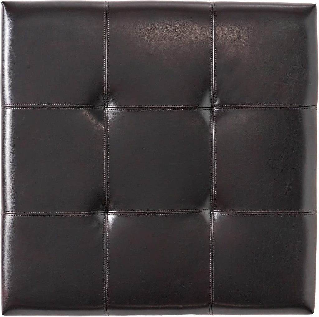 Christopher Knight Home Carlsbad Bonded Leather Storage Ottoman, Espresso